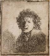 Self-Portrait,Open-Mouthed,As if Shouting Rembrandt